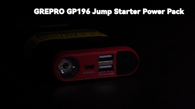 GREPRO Booster Pack Jump Starter, Car Battery Booster Jump Starter